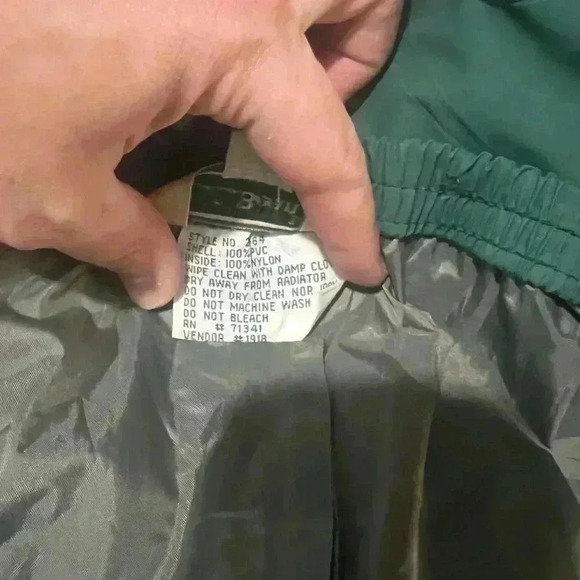 Men’s Vintage XXL LL Bean PVC Nylon  Lined Pants - Picture 4 of 6